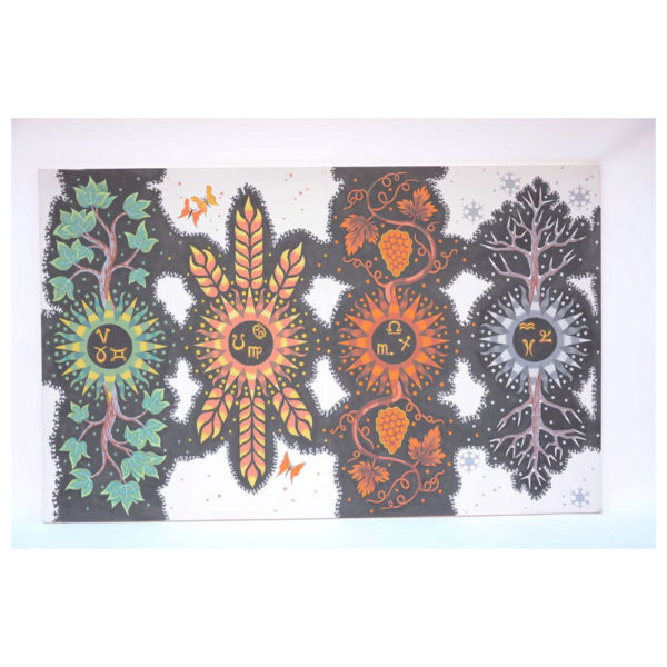 Toile peinte vintage d&rsquo;après Lurçat
