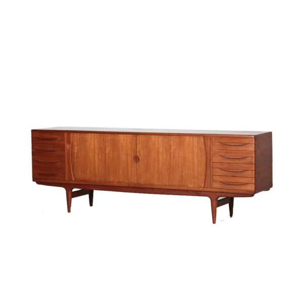 Enfilade scandinave danoise porte rideaux vintage années 60, Johannes Andersen