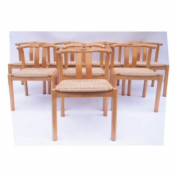 4 chaises scandinave danoise vintage Hans J Frydental