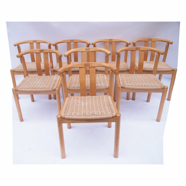 4 chaises scandinave danoise vintage Hans J Frydental