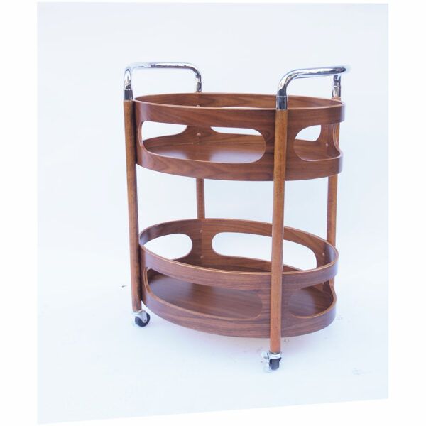 Desserte bar sur roulettes vintage scandinave #10