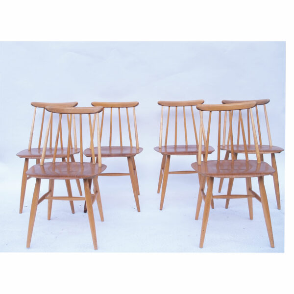 Set de 6 chaises « Fanett » par Ilmari Tapiovaara, Suède, 1960 #3