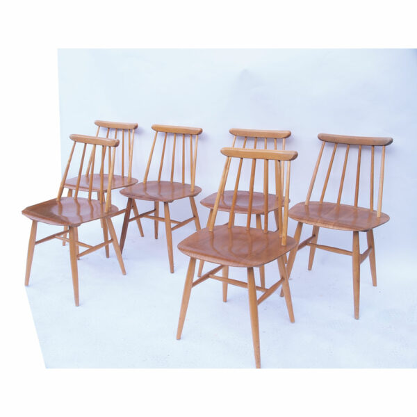 Set de 6 chaises « Fanett » par Ilmari Tapiovaara, Suède, 1960 #3