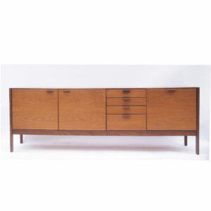 Enfilade scandinave vintage poignées cuir #3